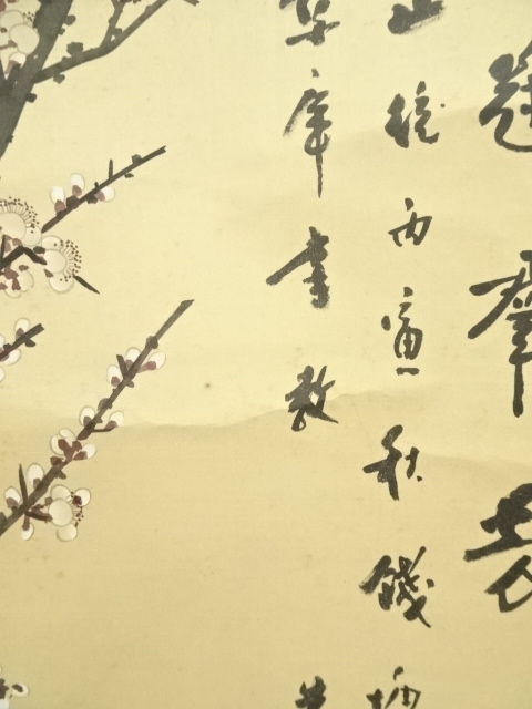 道具 ] - 道具 中国 王寵筆 梅花図 画賛 肉筆紙本掛軸 | ネット